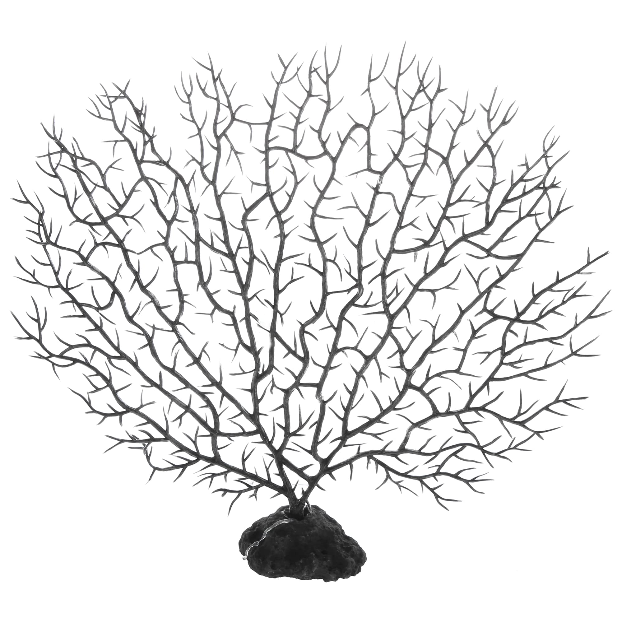 VOCOSTE Coral Reef Decor, Mini Faux Coral Decor for Aquarium Decorations, Black,9.65"x6.93"