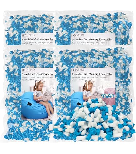 20 Lbs Shredded Memory Foam Filling - Bean Bag Refill, Multi-Color, Expandable - View #13