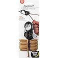 Nite Ize CamJam XT Aluminum Rope Tightener - Versatile Tie Down Cam Mechanism with Carabiner Clip - Secure Hiking Gear Essential - Rope Tie Down Accessory - Black/Coyote
