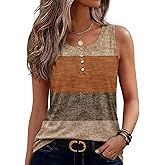 Zeagoo Womens Tank Tops Summer Sleeveless Tops Loose Button Henley Shirts Crew Neck Dress Casual 2026 Clothes