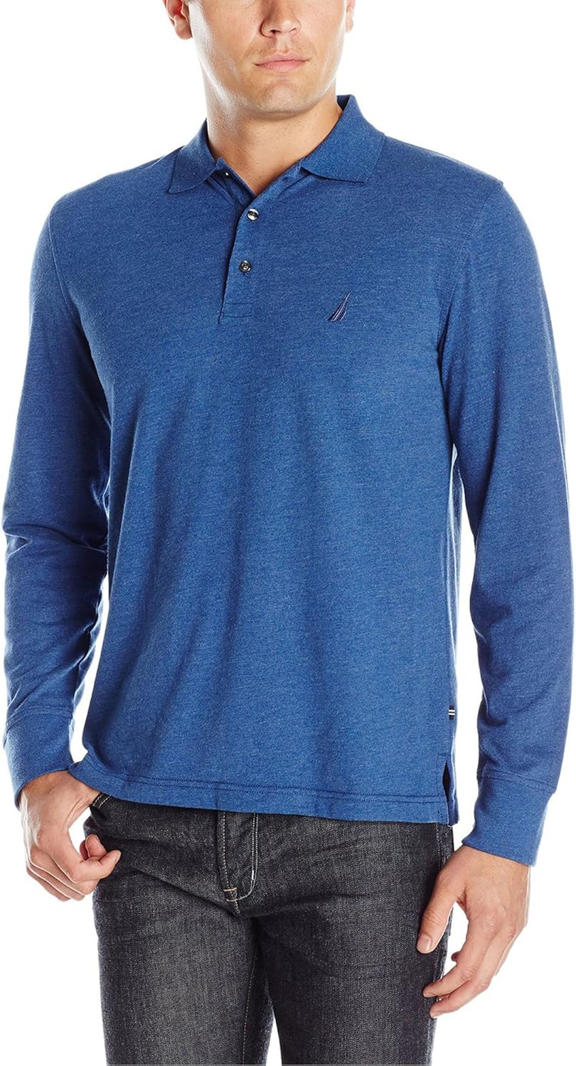 slim fit long sleeve polo