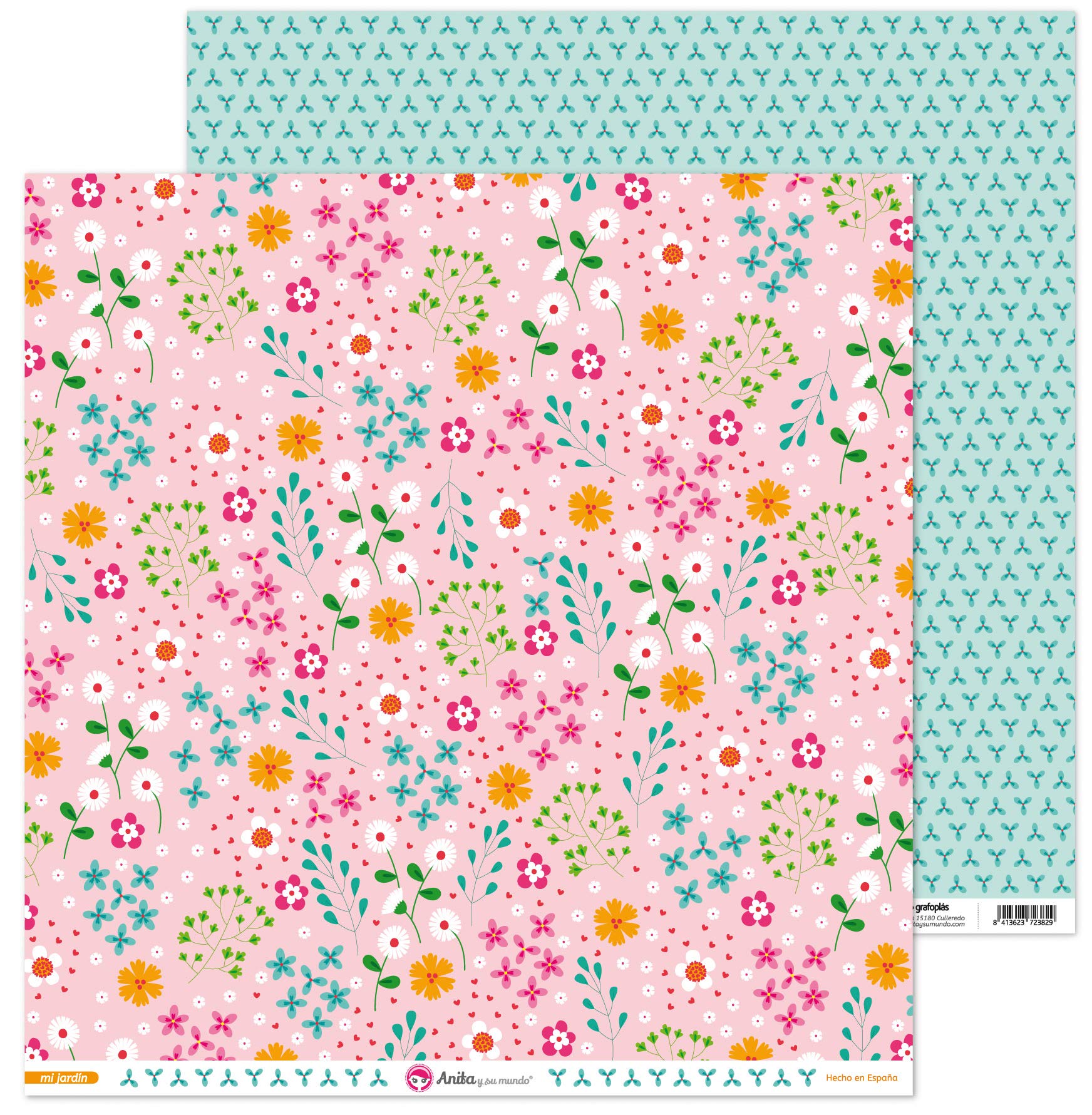 Anita and Su Mundo My Garden Collection Scrapbooking Papers, Paper, 12" x 12"