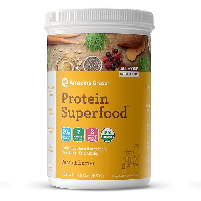 Amazing Grass Protein Superfood Organic Vegan Protein Powder Plant Based Meal Replacement Shake With 2 Servings Of Fruits And Veggies Peanut Butter #vegan #meal #replacement #shakes #for #weight #loss Amazing Grass Protein Superfood Organic Vegan Protein Powder Plant Based Meal Replacement Shake With 2 Servings Of Fruits And Veggies Peanut Butter