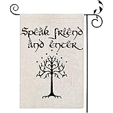 PXTIDY Speak Friend and Enter Welcome Garden Flag Movie Fans Gifts Farmhouse Yard Decorations Outdoor Flag Welcome Gifts