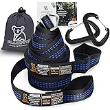 Hammock Straps Camping Tree Straps 1800+ lbs Heavy Duty Hammock Accessories Adjustable Straps Suspension System 9 ft w/ Carab