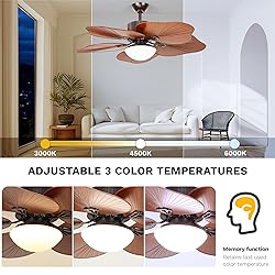 DWVO 46" Tropical Ceiling Fan with Light