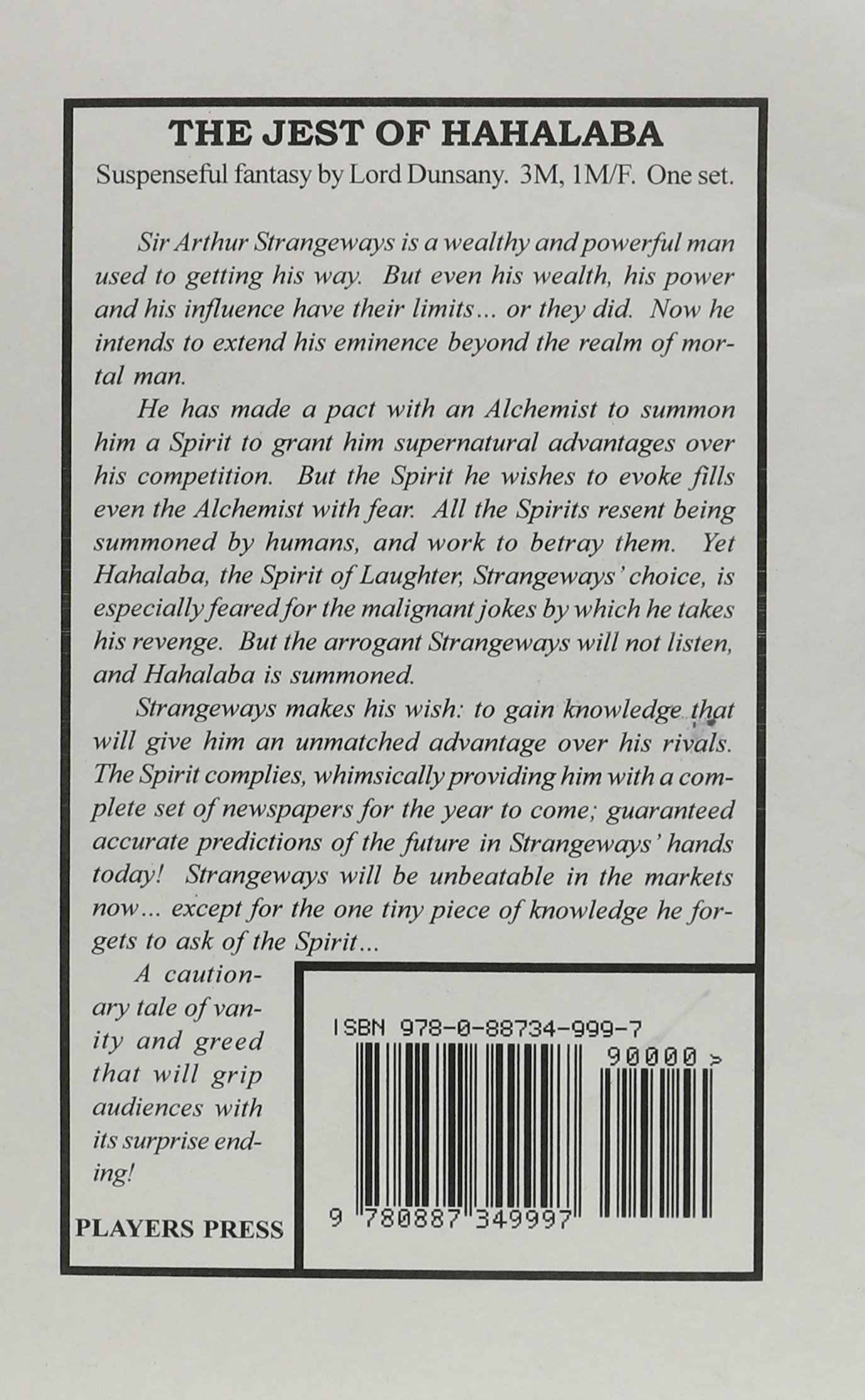 Image result for lord dunsany The jest of Hahalaba