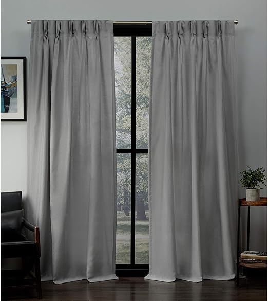 Amazon Com Exclusive Home Curtains Loha Linen Pinch Pleat Curtain