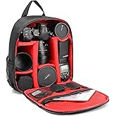 winvin Digital DSLR Camera Waterproof Sling Backpack Shoulder Bag For Unisex Hiking Traveling Red