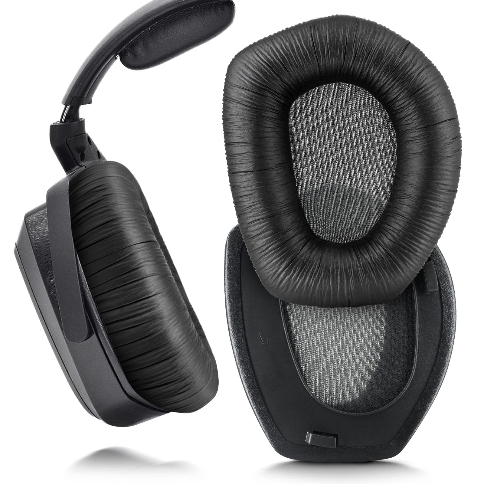 Ear Pads Ear Cushion Foam Replacement -sennheise replacement pads-Earpads Compatible with Sennheiser HDR RS165 RS175 RS185 RS195 (Leather Ear Pads)