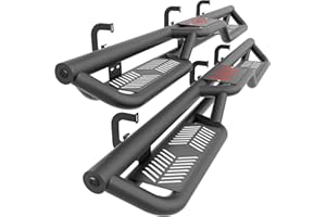 YZONA Double Cab Two Stairs Design Running Boards Compatible with 2007-2018 Chevy Silverado & GMC Sierra 1500, 2007-2019 Chevrolet Silverado & GMC Sierra 2500 3500 HD Extended Cab, Side Step Nerf Bar