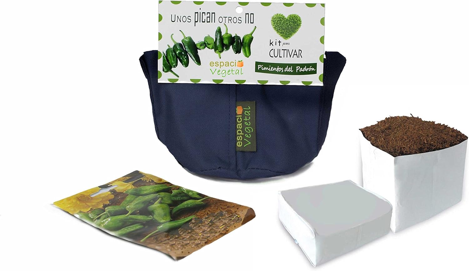 Kit cultivo pimientos del Padrón. UNOS PICAN OTROS NO.: Amazon.es ...