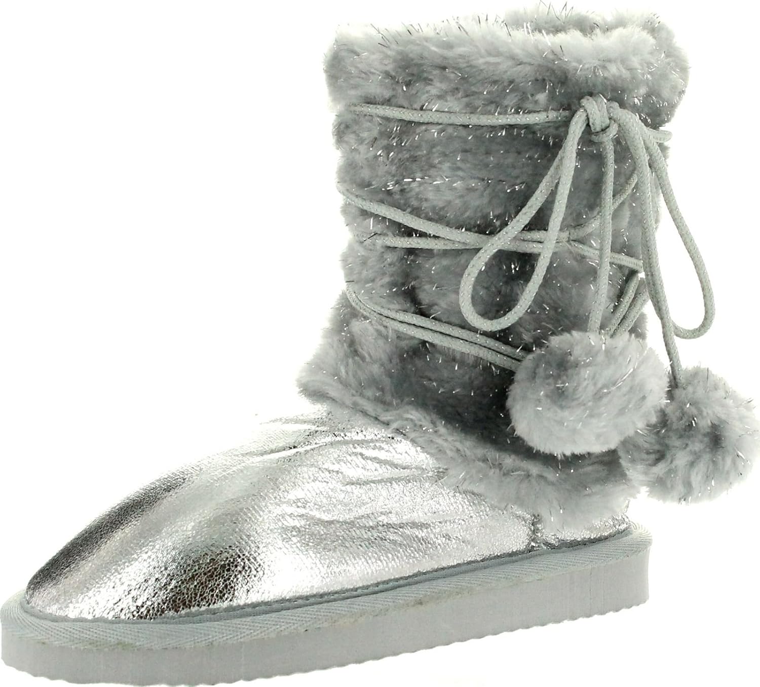 metallic winter boots
