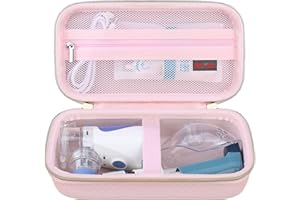 Elonbo Carrying Case for Portable Handheld Inhaler Nebulizer Machine for Adults and Kids, Asthma Inhaler Travel Case, Handheld Mesh Atomizer Machine Holder, Inhaler Spacer Bag, Star Pink