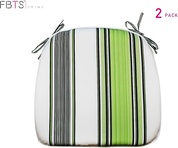 FBTS Prime Outdoor Chair Cushions (Set of 2) 16x17 Inch Patio Seat Cushions Navy