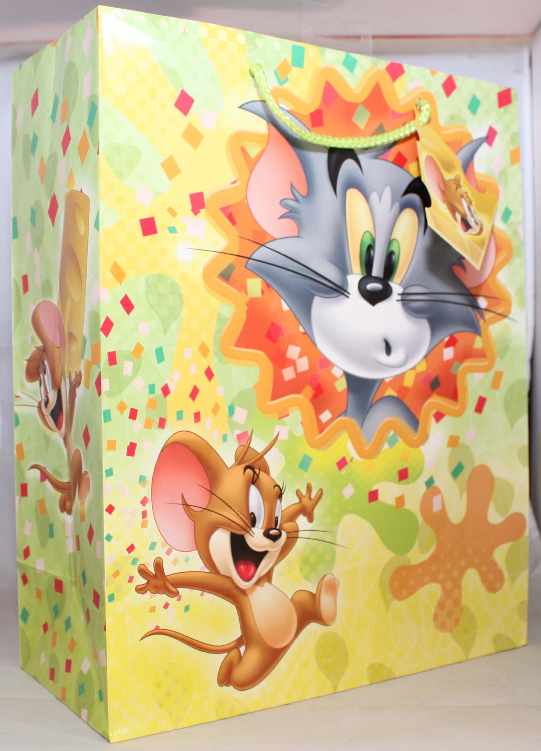 Yellow Tom And Jerry Party Luxury Gift Bag