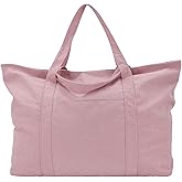 UERRUAM Extra Large Beach Bag for Women,Big Weekender Tote with Zipper and Pocket for Overnight Trip,Washable Corduroy Fabric