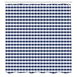 Ambesonne Checkered Shower Curtain, Monochrome
