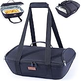 BAGSPRITE Casserole Dish Carrier Insulated - Hot Casserole Dish Carrying Case - Food Carrier for Pockluck Fits 9" x 13" Baking Dish, Lasagna Pan