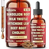 Satoomi 5in1 Dandelion Root Extract with Milk Thistle, Artichoke, Beet Root, and Choline - 1 FL Oz - 60 Day Supply