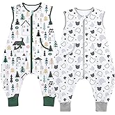 NOUJULOUN Toddler Sleep Sacks Sleep Sack 24-36 Months with legs Cozy comfy Baby Warable Blanket with 2-Way Zipper(2T-3T)
