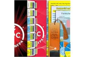 SPECOGO 2020/2023 National Electrical Code (NEC) Self-AdhesiveTabs, Color-Coded and Laminated, NEC Tabs with Ohm's Law Stickers and Wire Chart, (Book not Included)
