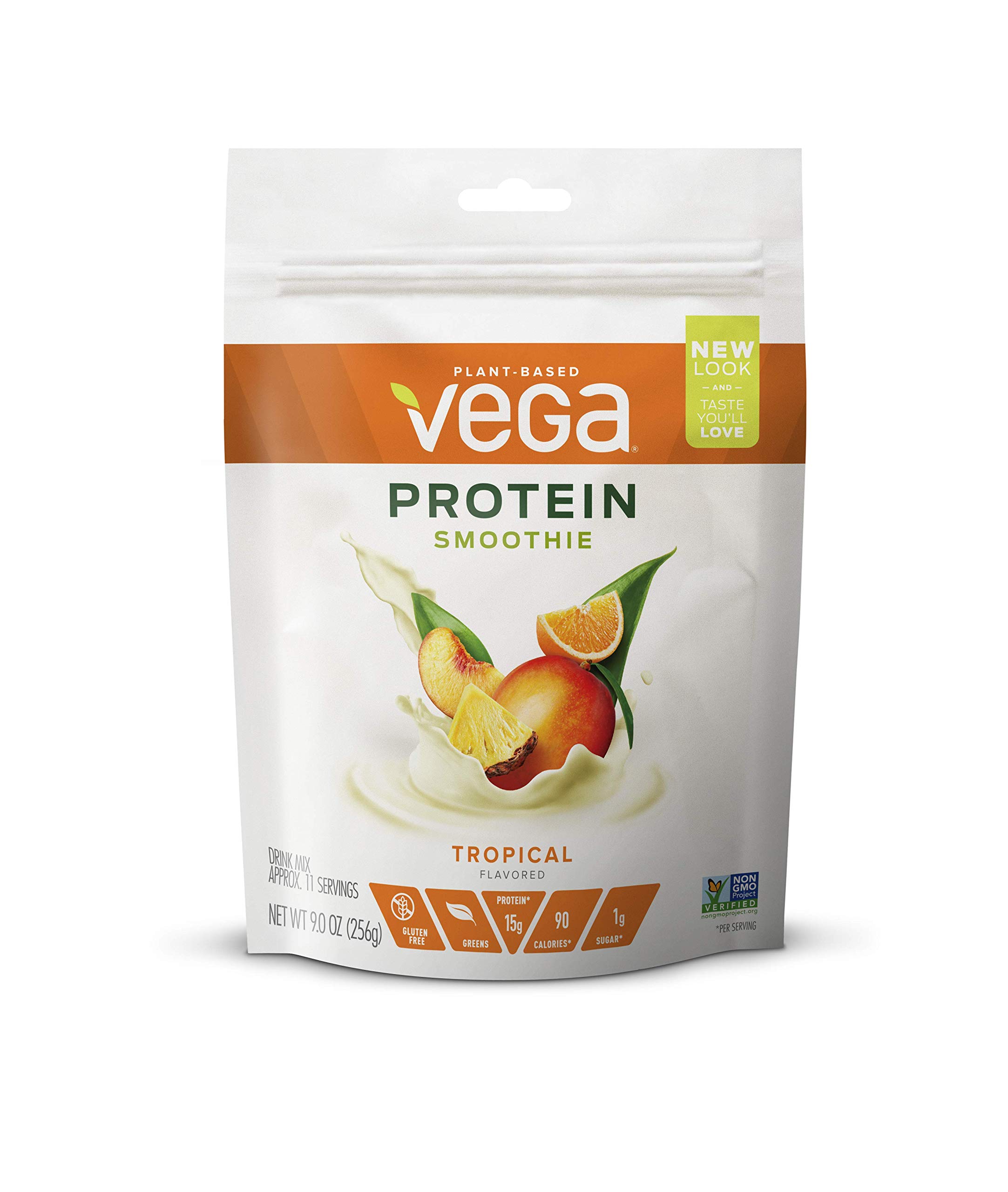 Vega Protein Smoothie, Chocolate, 10 Servings, 9.2 oz Pouch