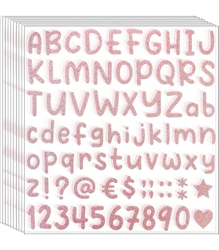 648 Glitzer-Buchstaben-Aufkleber – Selbstklebend Für Scrapbooking, Dekoration & Basteln