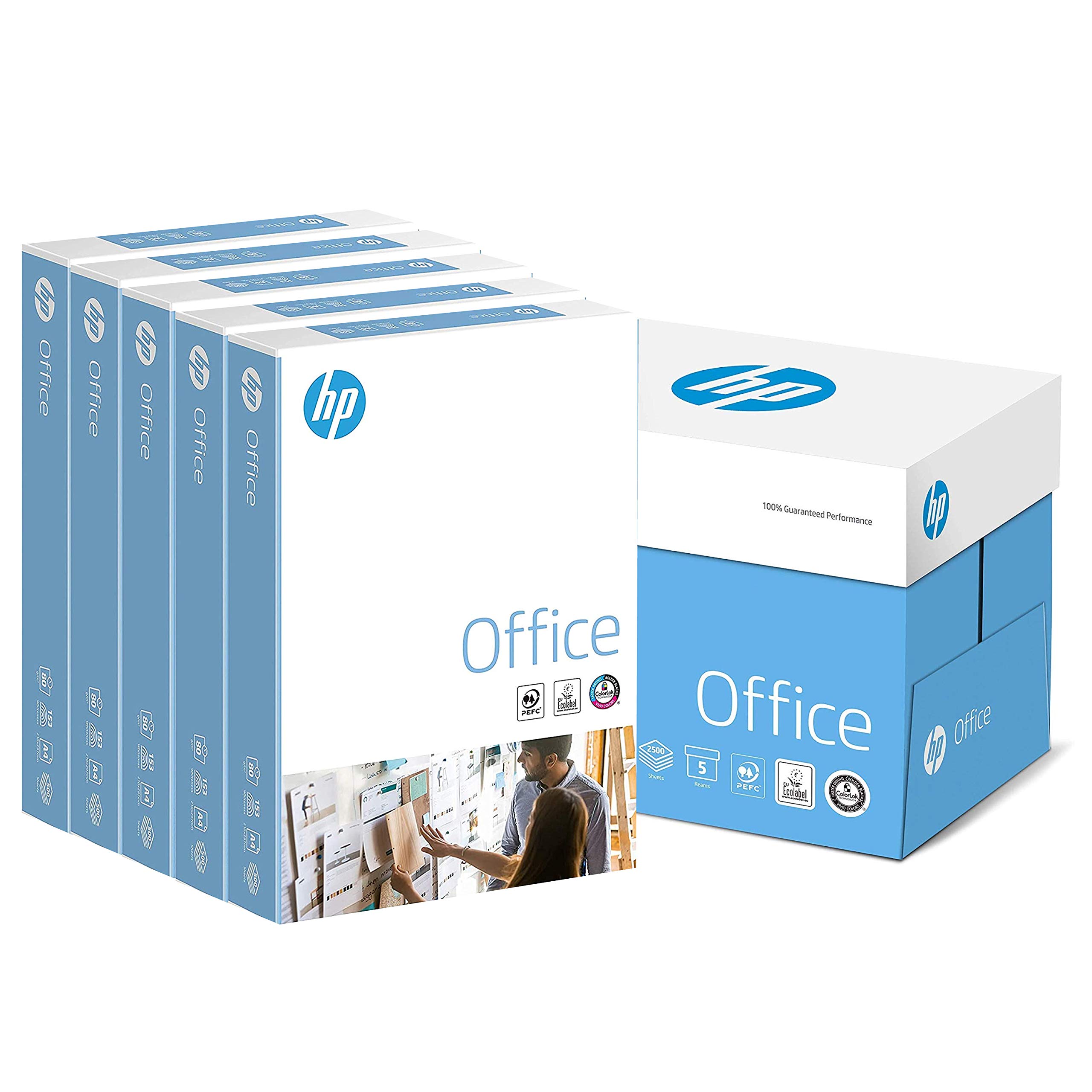 HP Printer Paper, Office A4 Paper, 210x297mm, 80gsm, 5 Ream Carton