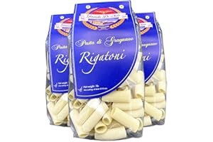 Gerardo Di Nola Rigatoni Italian Pasta | Imported from Italy | 100% Italian Durum Wheat Semolina | Bronze Extruded | All Natural 1lb (3-PACK)