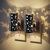 JandCase Night lights Plug into Wall, 2 Pack Starlight Night Light for Kids | Dusk to Dawn Sensor, 0-100LM Adjustable Brightness, 3000K Soft White, 180&deg; Rotating Vintage Plug in Night Light for Bedroom