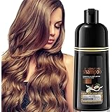 TENGLONG Hair Dye Shampoo Dark Brown, Herbal Hair Color Shampoo for Men and Women, Dark Brown Hair Dye Shampoo 3 in 1 for Gra