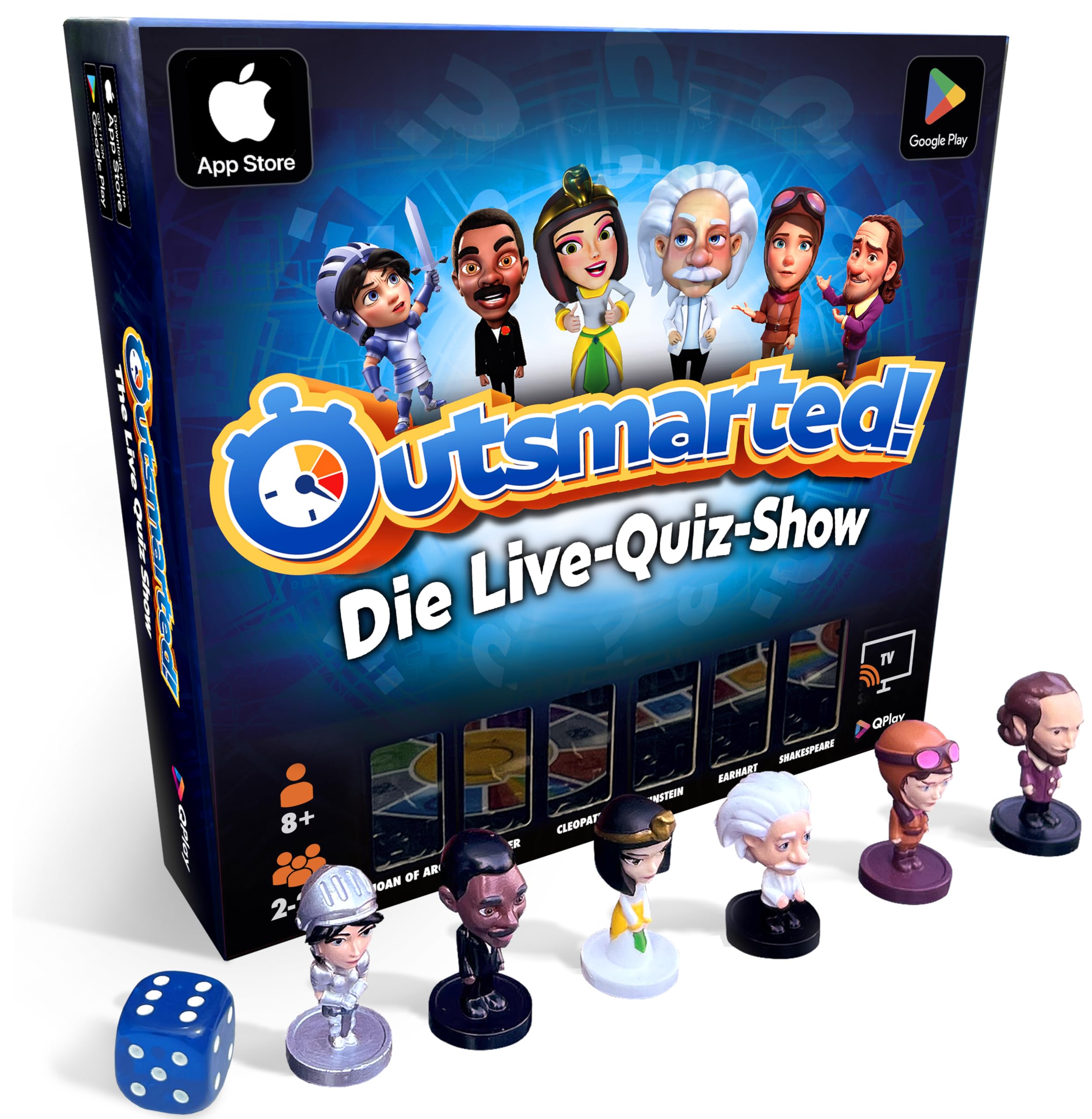 Outsmarted – Das Digitale Quizshow-Brettspiel | Kinder, Jugendliche und Erwachsene | Spielabend der nächsten Generation für Familie und Freunde | 2–24 Spieler | Ab 8 Jahren | Über 10.000 Fragen