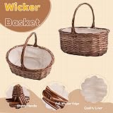 Wickerfield Wicker Wedding Flower Girls Basket 14x23x31 cm Natural Dye view 4