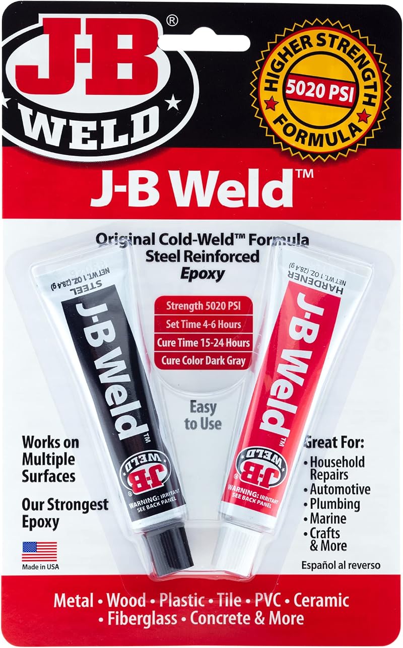 J-B Weld Original Cold-Weld 8265-SUK Epoxy Dark Grey 1:1 Mix