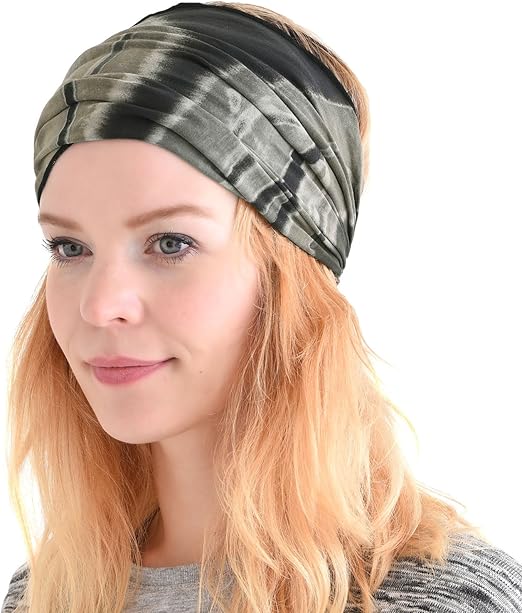 Casualbox Womens Headband Bandana Tie Dye Hair Band Boho Hand Dyed