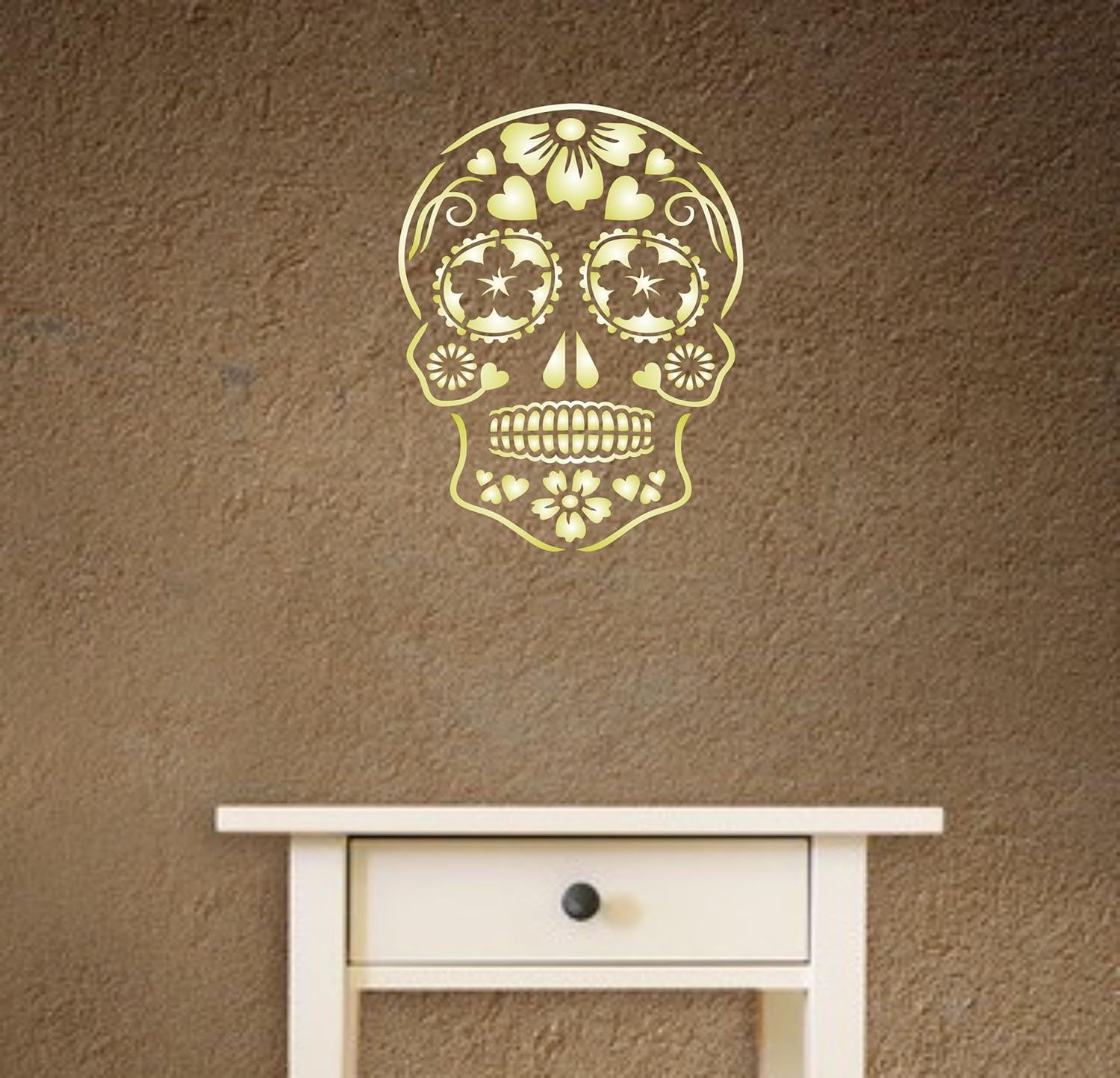 Day of The Dead Sugar Skull Stencil - 16.5 x 21.5cm (M) - Reusable Halloween Cinco de Mayo Stencils for Painting - Image 5
