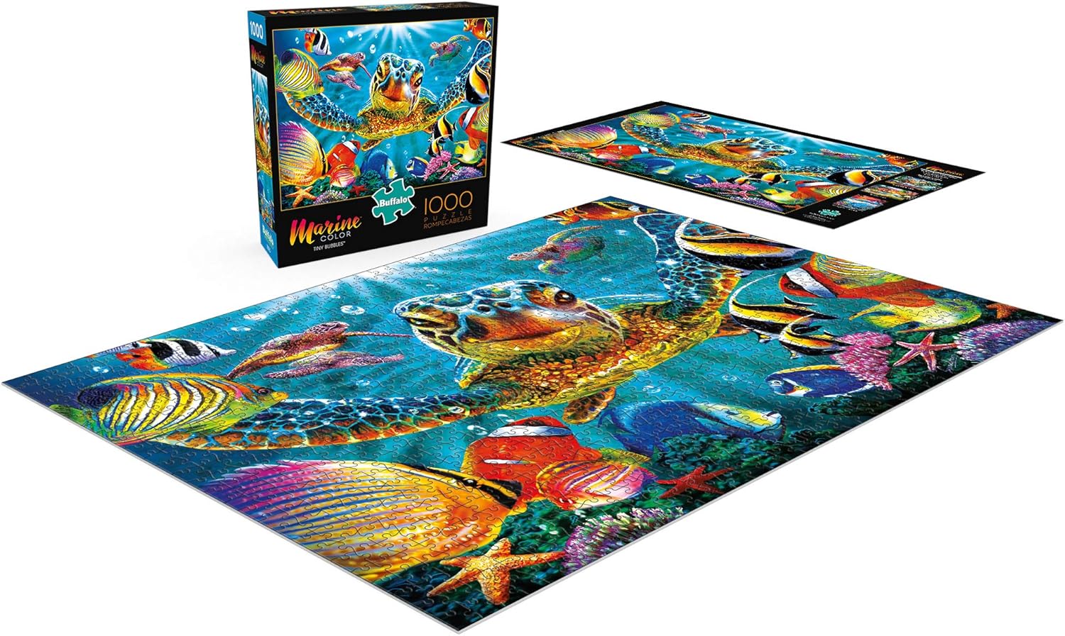Buffalo Games - Tiny Bubbles - 1000 Piece Jigsaw Puzzle Multicolor, 26.75"L X 19.75"W: Toys & Games