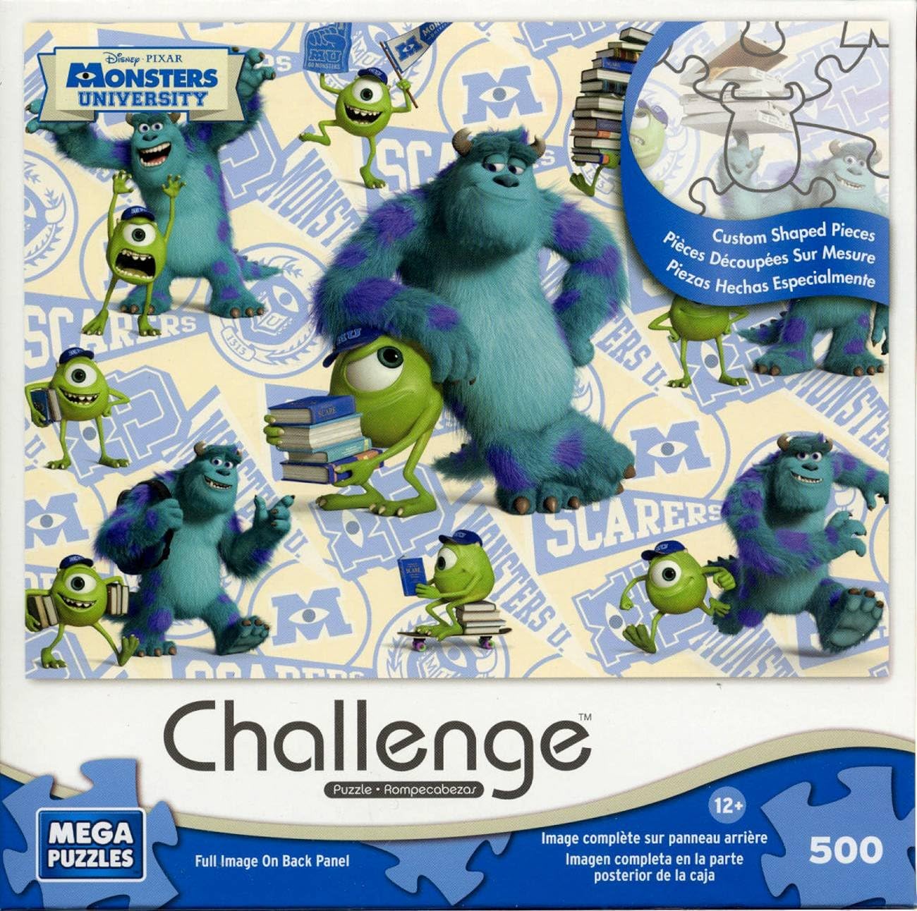 Mega Puzzles - "Challenge" Monsters University- Jigsaw Puzzle 500 Pieces - Pixar