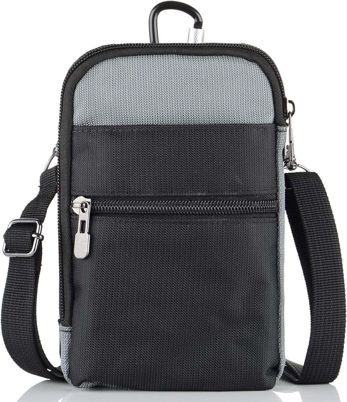 Water-Resistant Oxford Fabric Multifunction Phone Bag One Shoulder Phone Waist Bag Diagonal Cross Bag Smart Phone Case Outdoor Bag with RFID Blocking Pocket