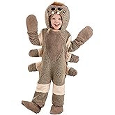 Brown Spider Costume for Toddlers - Hooded Jumpsuit with Stuffed Legs, Mitts, & Shoe Covers