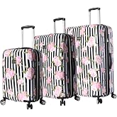 Betsey Johnson Luggage Hardside 3 Piece Set Suitcase With Spinner Wheels (20