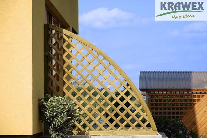 Rankgitter aus Holz Sichtschutzzaun mit Bogen Rankzaun Abschluss