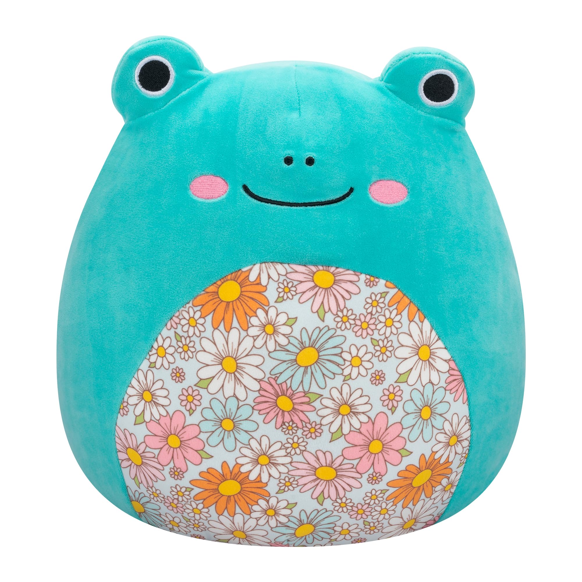 Squishmallows Original 7.5-Inch - Robert the Aqua Frog with Floral Belly