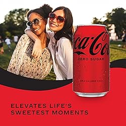 Coke Zero Sugar Cola Soda, 12 oz, 24 Pack