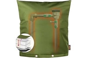 ANGOONI Upgraded 24"W x 24"H Backflow Preventer Cover Aluminum Foil (5℉) - Industrial 600D Winter Sprinkler Valve Covers for Outside, Anti-UV Winter-Freeze Water Well Pump Cover, Gray