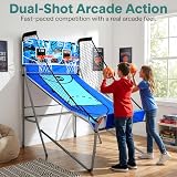 SereneLife Basketball Arcade Game Foldable Dual Shot Hoop with LED Scoreboard view 4