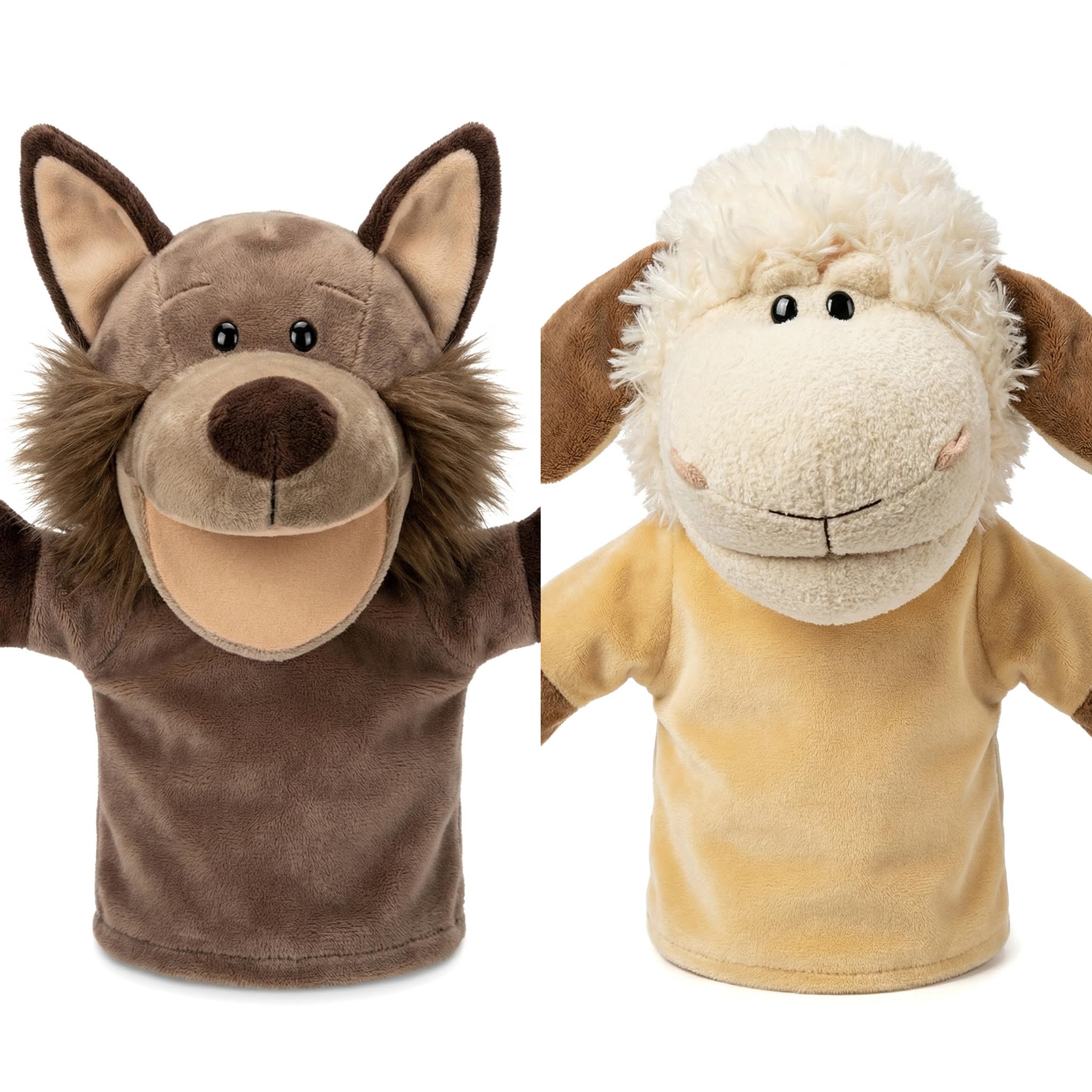 LOMTRATS Animal Hand Puppets for kids,Toddler Includes Wolf Tiger Lion Monkey So on Movable Open Mouths, Perfect for Storytelling,Teaching,Preschool,Birthday Gifts