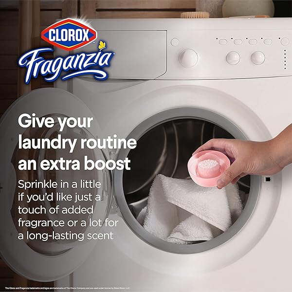 CLOROX FRAGANZIA IN-WASH SCENT BOOSTER CRYSTALS IN ROSE SCENT, 70OZ | LAUNDRY SCENT BOOSTER CRYSTALS | IN-WASH SCENT BOOSTER FOR FRESH LAUNDRY IN ROSE SCENT 70 OUNCE CRYSTALS