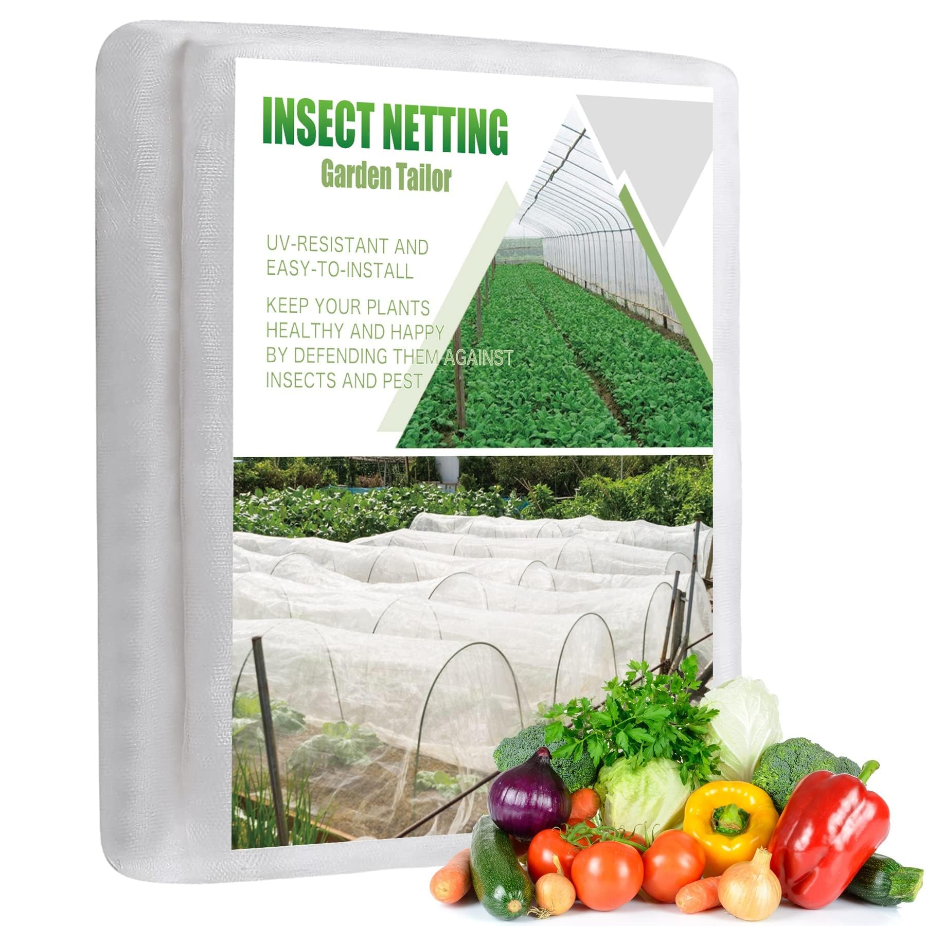 Photo 1 of Garden Netting Pest Barrier: Ultra Fine 15'x20' Bug Netting for Garden Protection Row Cover Raised Bed Screen Mesh Greenhouse Mosquito Net, Protecting Tree Plants Vegetable Flowers Fruits
